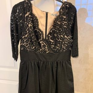 Eliza J lace and satin short cocktail dress